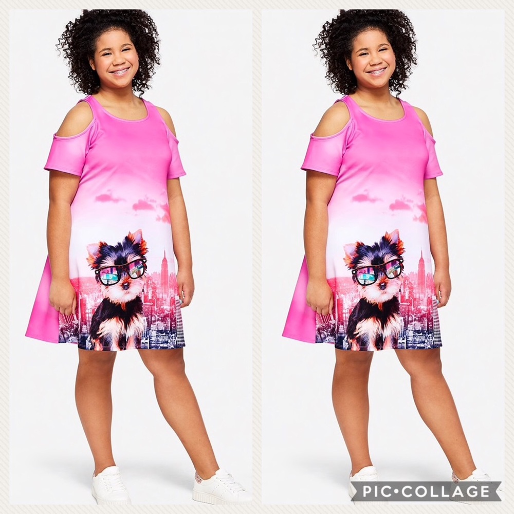 NWT justice cold shoulder dress